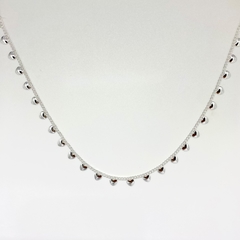 Choker Corações Banhado a Prata - comprar online