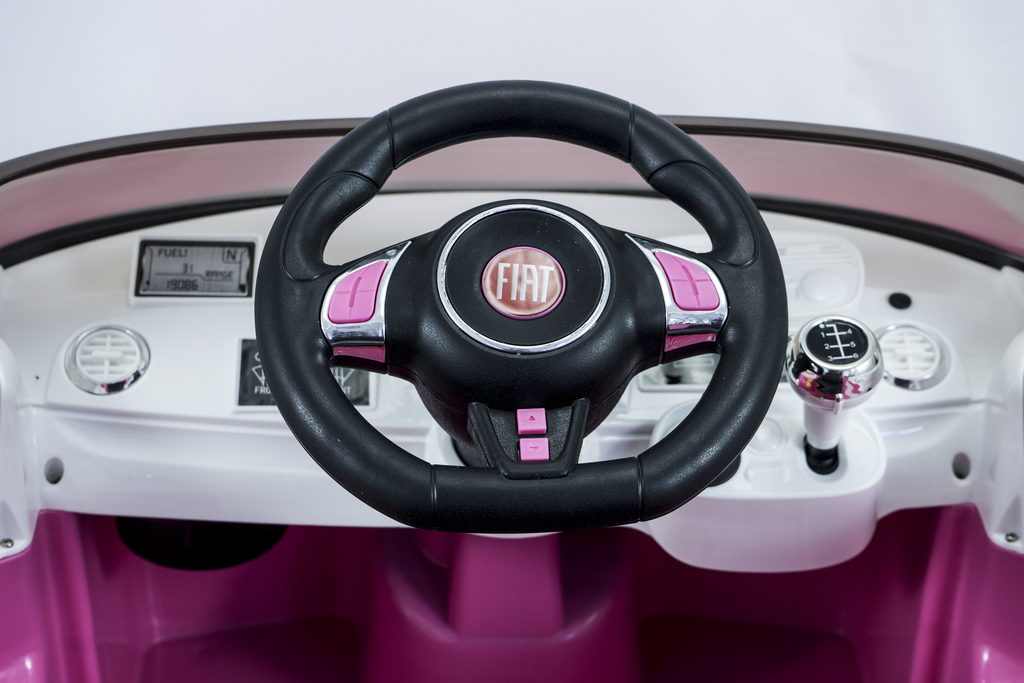 BEBITOS Auto Fiat 500 a Bateria Infantil Rosa