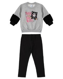 CONJUNTO GATINHO MOLETOM MENINA MALWEE KIDS