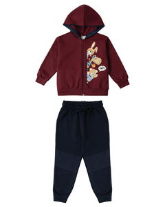 CONJUNTO MANGA LONGA MOLETOM DINOSSAURO MALWEE KIDS