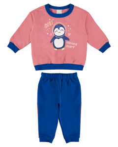 CONJUNTO INFANTIL UNISSEX VAMOS VOAR? EM MOLETOM FLANELADO MALWEE KIDS