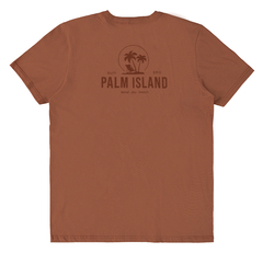 CAMISETA INFANTIL PALM ISLAND EM ALGODÃO MALWEE KIDS MARROM - comprar online