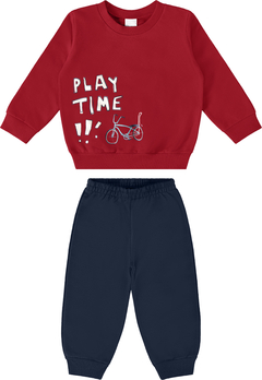 CONJUNTO INFANTIL MENINO BLUSÃO DIVERTIDO! EM MOLETOM FLANELADO MALWEE KIDS