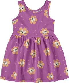 VESTIDO INFANTIL ESTAMPA NATUREZA EM ALGODÃO MALWEE KIDS