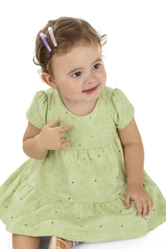 Vestido Infantil Verde Elian Verde - comprar online