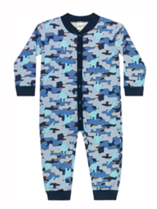 Pijama Macacão Camuflado Azul Elian