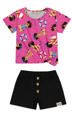 Conjunto Blusa com Shorts Feminino Infantil