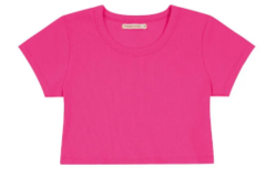 Blusa Cropped Infantil Ribana Canelada Trick Nick Rosa