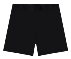 SHORTS INFANTIL MENINA CÓS ELÁSTICO EM ALGO0DÃO MALWEE KIDS PRETO