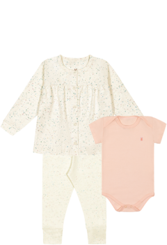 Conjunto Body, Calça e Casaco Kiko Baby