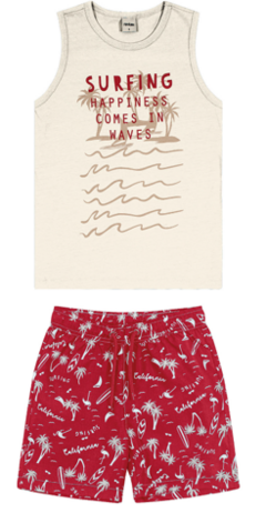 CONJUNTO INFANTIL MASCULINO SURFING ROVITEX KIDS OFF WHITE na internet