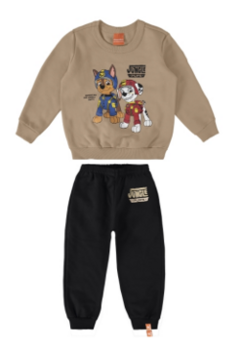 CONJUNTO INFANTIL MENINO BLUSÃO EM MOLETOM FLANELADO MALWEE KIDS - PATRULHA CANINA