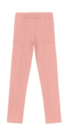 CALÇA MENINA LEGGING EM MOLETOM STRETCH FLANELADO - CARINHOSO ROSA - comprar online