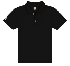 CAMISA POLO MEIA MALHA TRICK NICK - PRETA