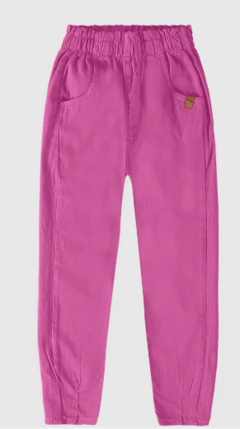 CALÇA INFANTIL MENINA SLOUCHY EM SARJA COM ELASTANO MALWEE KIDS ROXO