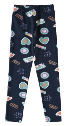 CALÇA LEGGING INFANTIL EM ALGODÃO MALWEE KIDS AZUL