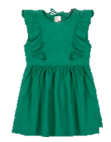 VESTIDO INFANTIL EVASÊ EM VISCOLINHO VERDE