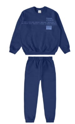 Conjunto Infantil Menino Em Moletom Malwee Kids Azul