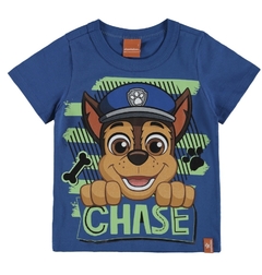 Camiseta Infantil Menino Patrulha Canina Meia Malha Malwee Kids Azul Escuro