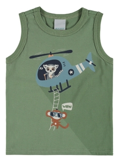 Camiseta Infantil Masculina Regata Estampada Malwee Kids