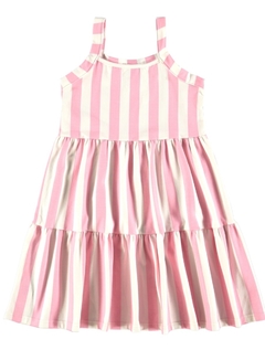 Vestido Infantil Três Marias Listrado Cotton Light Malwee Kids Rosa