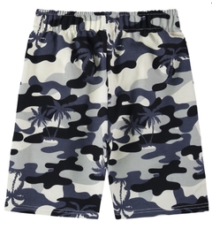 BERMUDA INFANTIL MENINO ESTAMPA CAMUFLADA EM MOLETINHO MALWEE KIDS PRETO