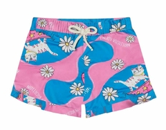 Shorts Infantil Feminino Estampado Trick Nick Rosa