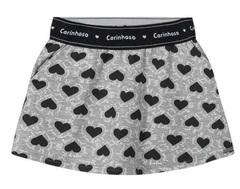 Shorts Saia Corações Carinhoso