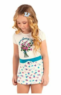 CONJUNTO BLUSA COM SHORTS SAIA ROVITEX KIDS