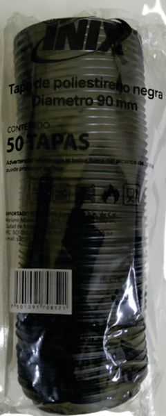 50 Tapas Negras Viajeras TPS16N, marca Inix - comprar en línea