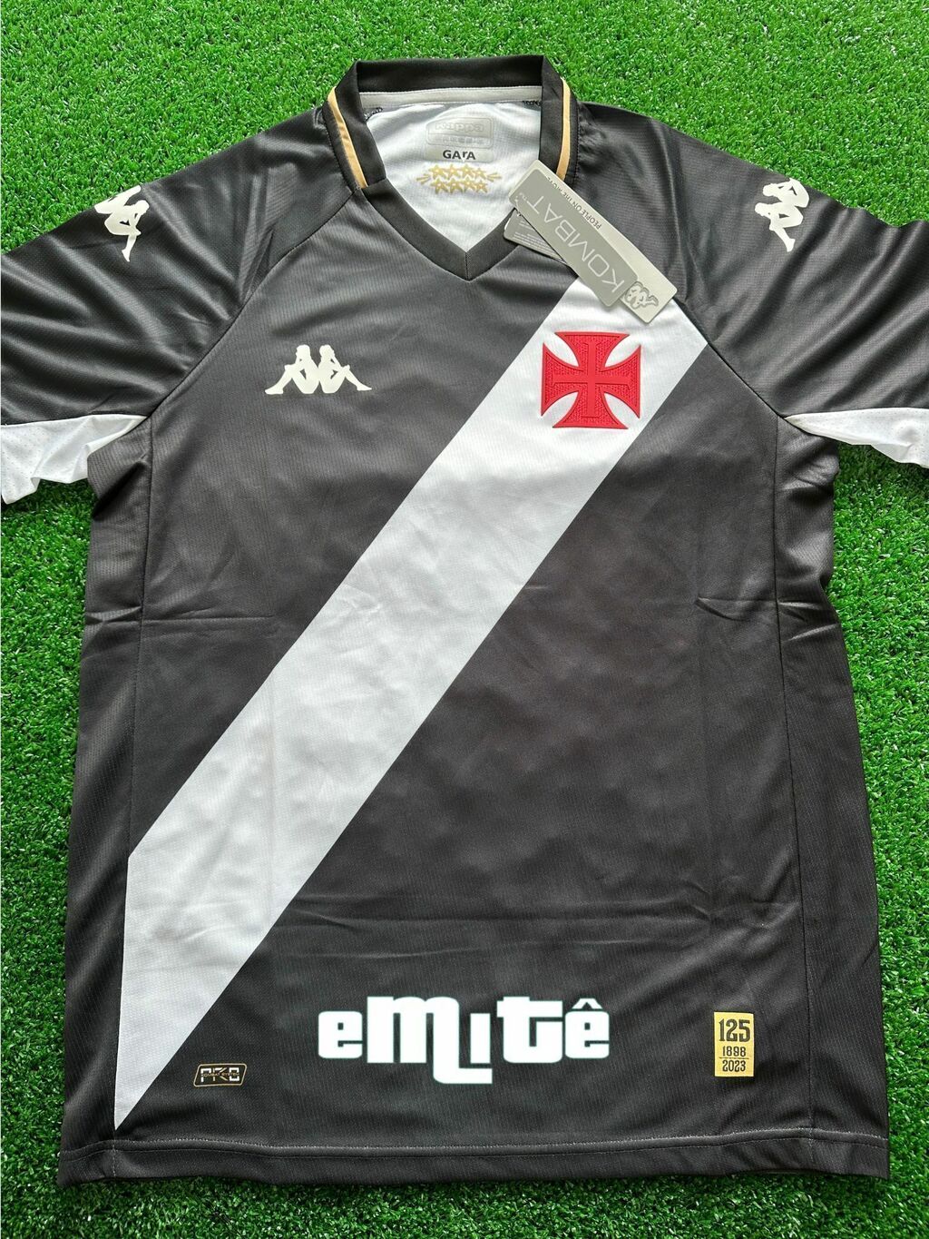 Camisa Vasco I 2023/24 - Torcedor Masculina Kappa - Preta