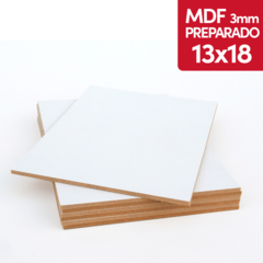 MDF 3mm Preparado Para Pintar 13x18 Cm (Blanco)
