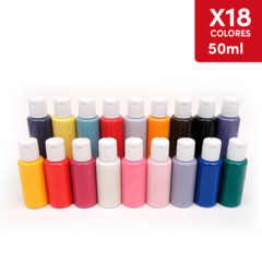 Pintura Acrilica Decorativa 50ml - 18 Colores