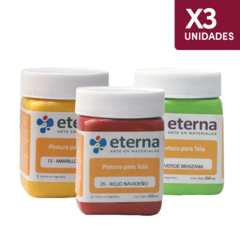 Pintura Para Tela Eterna 250 ml x 3 Unidades