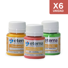 Pintura Para Tela Eterna 37 ml x 6 Unidades