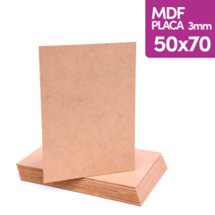 Placa MDF 3mm Para Pintar 50x70 Cm