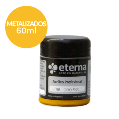 Acrilico Profesional Eterna 60ml Metalizado