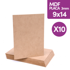 MDF 3mm Natural 9x14 Cm Blanco Acrilico Oleo x 10