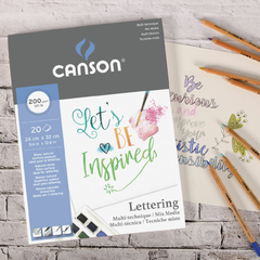 Block Canson Lettering Mix Media 24x32 200g 20h - comprar online