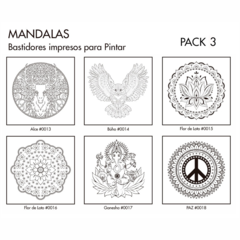 Bastidor Mandala Para Pintar Pack De 12 Bastidores De 20x20 en internet