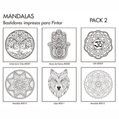 Bastidor Mandala Para Pintar - Pack De 3 Bastidores De 20x20 - ARTISTICA MUNCH