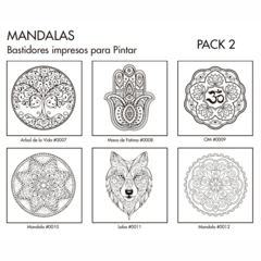 Bastidor Mandala Para Pintar Pack De 12 Bastidores De 20x20 - ARTISTICA MUNCH
