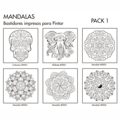Bastidor Mandala Para Pintar - Pack De 3 Bastidores De 20x20 - tienda online