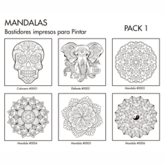 Bastidor Mandala Para Pintar Pack De 12 Bastidores De 40x40 - tienda online