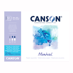 Block Canson Montval 270gr 24x32 12 Hojas