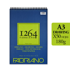 Block Fabriano 1264 Drawing A3 180g x 50 Hojas