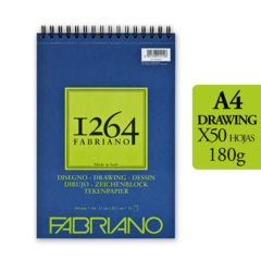 Block Fabriano 1264 Drawing A4 180g x 50 Hojas