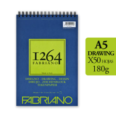 Block Fabriano 1264 Drawing A5 180g x 30 Hojas