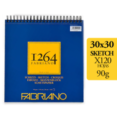 Block Fabriano 1264 Sketch 30x30cm 90g x 120 Hojas