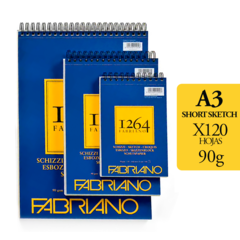 Block Fabriano 1264 Sketch A3 Short 90g x 120 Hojas